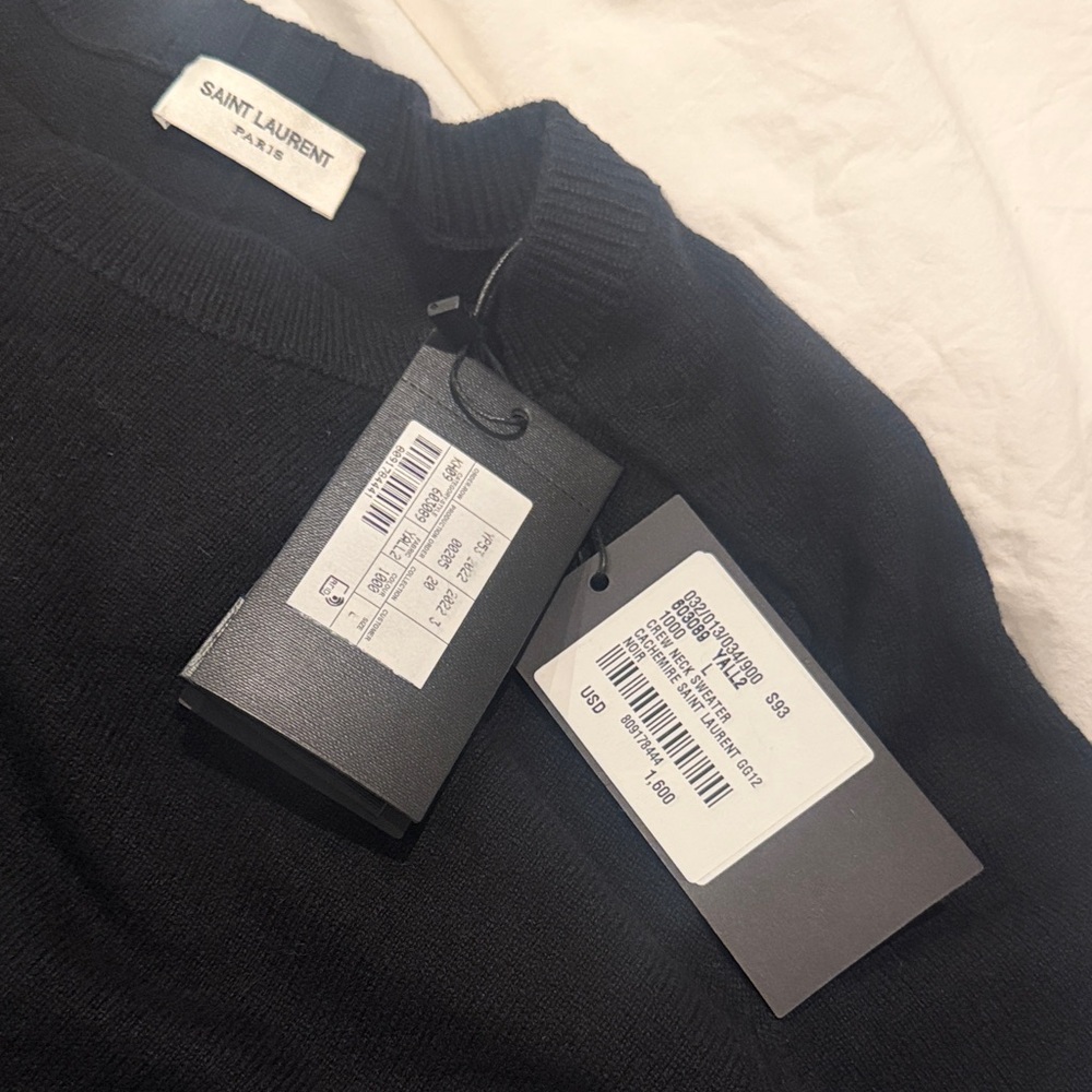 Saint Laurent Classic Black Crewneck Sweater